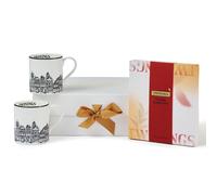 Twinings The Ultimate Black Tea & Mug Gift Box 2 Bone China Mugs Iconic London Strand Design Classic Black Tea Selection Gold Gift Box