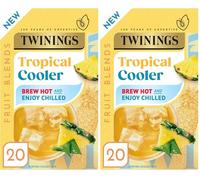 Twinings Tropical Cooler. Pineapple Flavour Fruit Infusion tea bags. 20 tea bags. (Pack of 2)