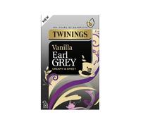 Twinings Vanilla Earl Grey Tea Envelopes 20 Pack Aromatic Black Tea with Vanilla & Citrus Notes Individually Sealed Tea Bags 20 Envelopes