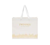 Twinings White Gift Bag - Medium - Gold Design - Create Your Own Gift - Tea Gift Bag