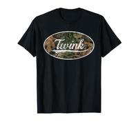 Twink Queer Pride Vintage Camo Throwback Design T-Shirt
