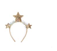 Twinkle and Tinsel Star headband Gold one size