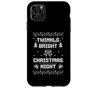 Twinkle Bright Christmas Night Retro Ugly Sweater Knit Case for iPhone 11 Pro Max