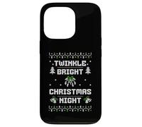 Twinkle Bright Christmas Night Retro Ugly Sweater Knit Case for iPhone 13 Pro
