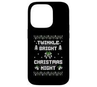Twinkle Bright Christmas Night Retro Ugly Sweater Knit Case for iPhone 14 Pro