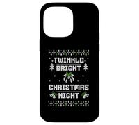 Twinkle Bright Christmas Night Retro Ugly Sweater Knit Case for iPhone 14 Pro Max