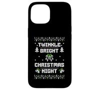 Twinkle Bright Christmas Night Retro Ugly Sweater Knit Case for iPhone 15