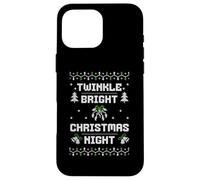 Twinkle Bright Christmas Night Retro Ugly Sweater Knit Case for iPhone 16 Pro Max