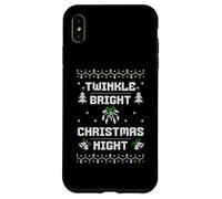 Twinkle Bright Christmas Night Retro Ugly Sweater Knit Case for iPhone XS Max