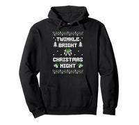Twinkle Bright Christmas Night Retro Ugly Sweater Knit Pullover Hoodie
