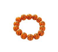 twinkle eye Handmade Game Day Wooden Bracelet Sport Ball Baseball Softball Soccer Basketball Wood Beaded Stretch Bracelet For Women Men Sports Fans Jewelry Accessories Gift, One Size, Wood, no