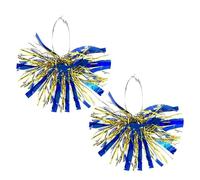 twinkle eye Hanukkah Earrings for Women Menorah Dove Star of David Metallic Glitter PomPoms Hoop Earrings Chanukah Earrings Jewish Hanukkah Cheerleader Holiday Jewelry, Plastic, No Gemstone