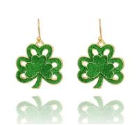 twinkle eye Irish Festival St. Patrick's Earrings for Women Green Clover Twinkle Lucky Party Holiday Earrings