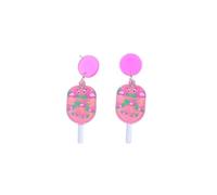 twinkle eye Summer Flamingo Leaf Earrings Acrylic Animal Bird Shape Pink Drop Dangle Earrings for Women Friendship Beach Party Holiday Jewelry Gifts