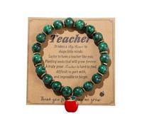 twinkle eye Teacher Appreciation Gifts,Natural Stone Teacher Bracelet Thank You Gifts Bracelet Inspirational Love Teach For Women Graduation Back To School Jewelry, One Size, Stone, no gemstone