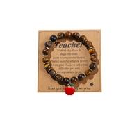 twinkle eye Teacher Appreciation Gifts,Natural Stone Teacher Bracelet Thank You Gifts Bracelet Inspirational Love Teach For Women Graduation Back To School Jewelry, One Size, Stone, no gemstone