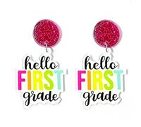 twinkle eye Teachers' Parents' Earrings Acrylic Reading Interest Guides Read Potato Cake Dog Earrings for Women Jewelry Gift, One Size, Acrylic, No Gemstone