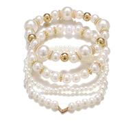 twinkle eye White Pearl Bracelet Set Bohemian Bracelet Anxiety Relief Bracelet Love Bracelet Y2k Bracelet Inspirational Bracelet, GH1451