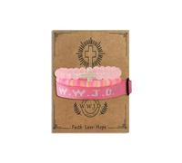 twinkle eye WWJD Bracelets Set WWJD Wristbands Christian Cross Bracelet Stackable Clay Bead Bracelets Stretch Glass Beaded Inspirational Christian Jewelry Gift for Couples Women Men, One Size, Nylon