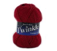 Twinkle Fashion DK Double Knitting Wool 100g Ball Glittery Fashion Yarn James Brett Shade TK20 Cherry Red