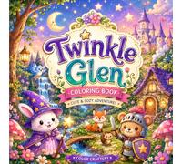 Twinkle Glen: A Cozy Fantasy Coloring Adventure Filled with Cute Magical Creatures, Dragons, Woodland Animals, and Relaxing Kawaii Scenes