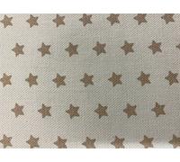 Twinkle Mini Stars White/Beige Cotton 140cm/54" Designer Material Sewing Curtain Craft Fabric (A Sample)