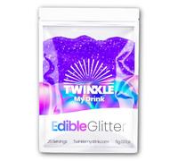 Twinkle my Drink® 5g Edible Glitter for Drinks & Halloween Cake Decorations (Midnight Purple) - Spooky Halloween Decorations - Purple Cocktail Accessories - Edible Glitter for Cakes - 25 Servings