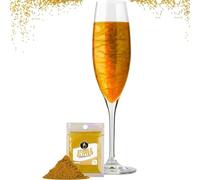 Twinkle My Drink® Gold Deluxe Edible Glitter for Drinks & Cake | Chridtmas Drink Decorations | Gold Edible Party Supplies | Cocktail Decor | 5g 25 Servings