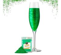 Twinkle my Drink® Green Edible Glitter for Drinks, Cocktails & Cakes | Perfect for Pride Decortations Accessories | ST Patricks Day Decorations | Drink Shimmer | 5g 25 Servings