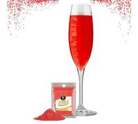 Twinkle my Drink® Red Edible Glitter for Drinks, Cakes & Cocktails | Cocktail Decorations | Edible Glitter | Cocktail Party Decorations | 5g 25 Servings
