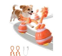 Twinkle Paw Motion Ball, Twinklepaw Motion Balls, Self-Moving Interactive Rolling Balls for Small, Medium & Large Dogs, Smart Boredom Relief Toy for Mental Stimulation & Active Play (Orange)