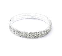 Twinkle Rhinestone Stretch Anklets for Women 3 Layered Diamond Elastic Sparkling Barefoot Chain Bangle Anklet Bracelets Dainty Crystal Wedding Engagement Promise Bride Bridesmaid Accessories Jewelry