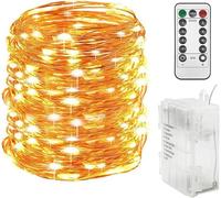 Twinkle Star Battery Fairy Lights Indoor Outdoor 30m 300 LED Copper Wire Lights with Remote/Timer/8 Modes/Dimmable, Battery Christmas String Lights for Bedroom Xmas Tree Decorations, Warm White