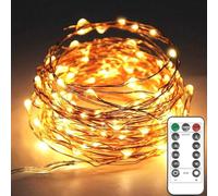 Twinkle Star Fairy Lights, 20m 200 LED USB Plug in Copper Wire String Lights with Remote/8 Modes/Timer, Christmas Lights for Outdoor/Indoor Lighting, Bedroom, Xmas Tree Decoration, Warm White