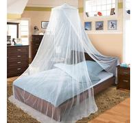 Twinkle Star Mosquito Net for Bed, 2.5M Tall Dome Bed Canopy with Fixing Nails & Rope, Fine Mesh Bed Net for Single Twin Full Queen King Size, White Canopy for Bedroom Camping Travel