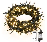 Twinkle Star Xmas Tree Lights, 30m 300 LED Fairy Lights Outdoor with Remote/8 Modes/Timer, Warm White Christmas String Lights Mains Powered for Outside/Indoor/Garden/Party/Decorations