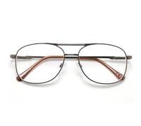 TWINKLE TWINKLE Big Double Bridge Metal Frame Reading Glasses Easy to Read R490(1 Pair Brown +3.00 Magnification)