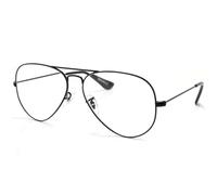 TWINKLE TWINKLE Big Lens Reading Glasses 80s Police Pilot Classic Stylish Large Lens Double Bridge Metal R3025(1 Pair Black +1.00 Magnification)