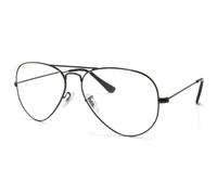 TWINKLE TWINKLE Big Lens Reading Glasses 80s Police Pilot Classic Stylish Large Lens Double Bridge Metal R3025(1 Pair Gun Metal +1.25 Magnification)