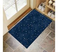 Twinkle Twinkle Little Star Door Mats 50 X 80 Cm, Washable Indoor Doormat Tpr Non-Slip, Dirt Trapper Front Door Mat Inside, Simple Style Absorbent Entrance Rug For Entryway, Pets Dogs - Starry Blue