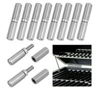 TWINKLEMON 10 Pcs BBQ Smoker Teardrop Weld On Hinges, 80×14mm Heavy Duty Weldable Hinge with Brass Washer, Multipurpose Carbon Steel Barrel Gate Door Hinge for Metal Swing Door Gate Trailer Ramp