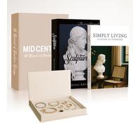 twinklemon 3 Pcs Decorative Books Boxes Set, Fashion Stacked Fake Books Storage Boxes, Aesthetic Decor Faux Book with Lids for Coffee Table Bookshelf Home Decor Jewellery Storage