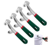 TWINKLEMON 4 Pcs 5 Gallon Bucket Opener Tool, Heavy Duty Aluminum Paint Can Bucket Lid Opener with Ergonomic Handle, Multifunctional Pail Remover Wrench for Industrial Commercial Workshop Home Use