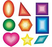 TWINKLEMON 4 Set Geometric Shapes Cutting Dies, 9 Style Different Shape Metal Die Cutting for Card Making, DIY Craft Dies Embossing Tool for Making The Cut Scrapbooking Christmas Cards Birthday