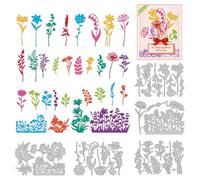 TWINKLEMON 5 Set Wildflowers Cutting Dies for Card Making, 31 Style Flower Metal Die Cutting, DIY Craft Dies Embossing Tools for Making The Cut Scrapbooking Christmas Invitation Cards Album Birthday