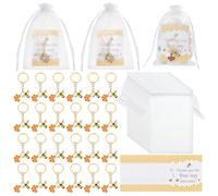 twinklemon 50 Set Thank You Gifts for Colleagues,Employee Appreciation Gifts Bee Keyring,Mini Bee Pendant Keychain with Thank You Cards and Bags,Retirement Gift for Women Teacher Coworker Nurse Staff