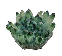 Twinkling Green Ghost Quartz Crystal Cluster Vug Ornaments Gemstone Stone