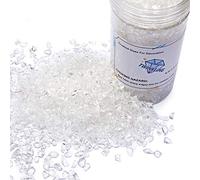 TWINKLING High Luster Fire Glass Stones Glitter, Broken Shattered Gems Chips Crushed Glass for Fire Pit, Crafts Resin Art, Aquarium Garden Decoration, 9-12mm(370g/13oz.) (Crystal/Transparent)