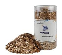 TWINKLING Natural Colored Mica Flakes, Gilding Flakes, Mica Flakes Glitter,Mica Flakes Leaf for DIY Resin Art Crafts, Nail Art, Painting,Jewelry Making, 2-4mm,200g/7oz. (Gold Yellow)