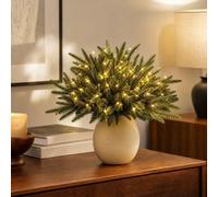 Twinkling Tree Evergreen Pine with Lights, Twinkle Stems，5PC | Christmas Tree Lights, Olive Tree, Lighted Artificial OliveStems, Christmas Decorations, Home Holiday Decor Ornament